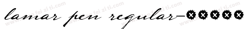 lamar pen regular字体转换